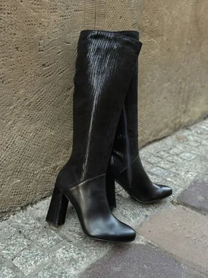 Czarne kozaki Vigdis — Konopka Shoes