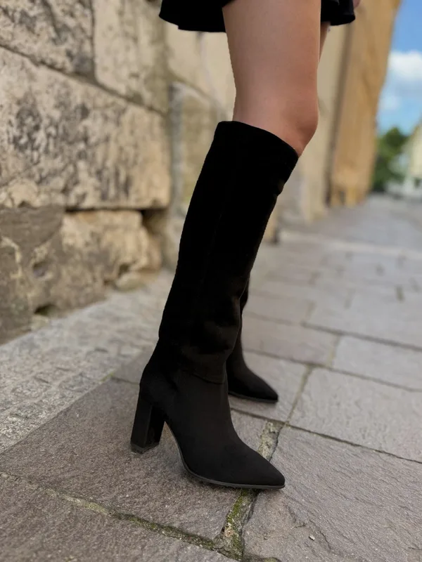 Czarne kozaki Angela — Konopka Shoes