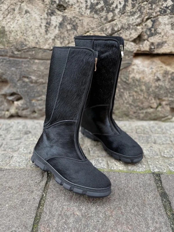 Czarne śniegowce Selma — Konopka Shoes