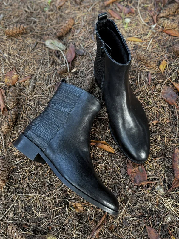 Czarne botki Nina II — Konopka Shoes
