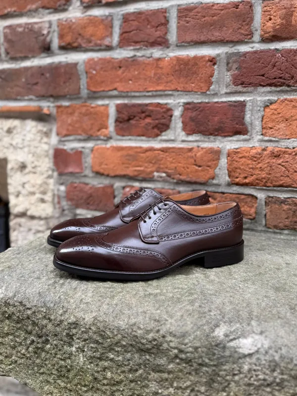 Brązowy szkot derbowy Feliciano — Konopka Shoes