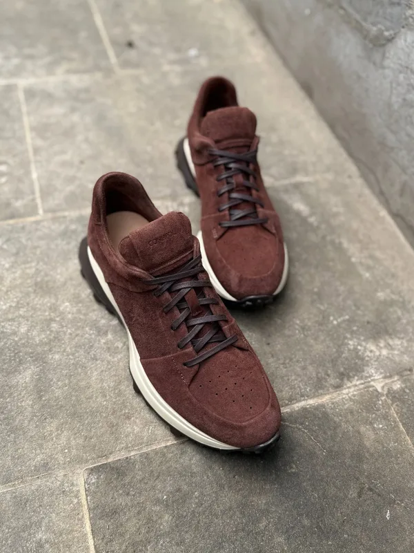Brązowe sneakersy Cillian — Konopka Shoes