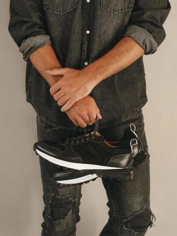 Czarne sneakersy Cillian — Konopka Shoes