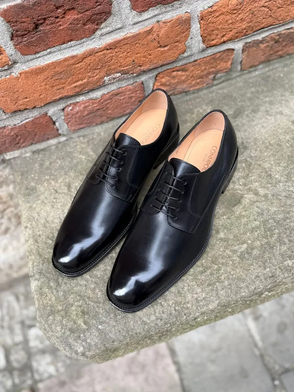 Czarne derby Feliciano — Konopka Shoes