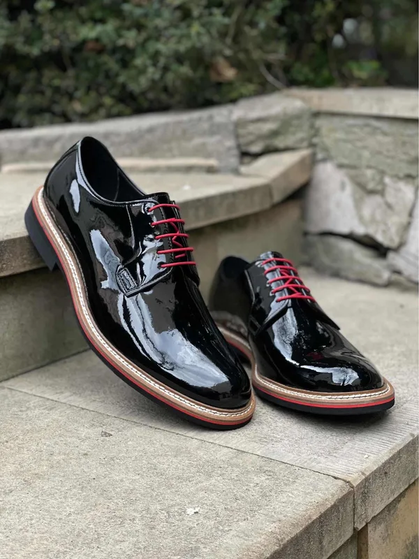 Czarne półbuty Oscar — Konopka Shoes