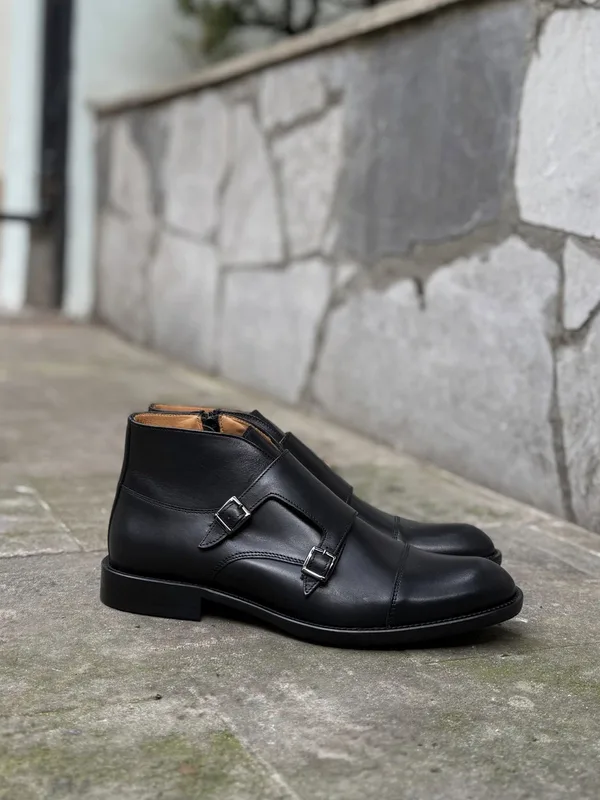 Czarne monki Tomy II — Konopka Shoes