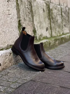 Brązowe sztyblety Davide — Konopka Shoes
