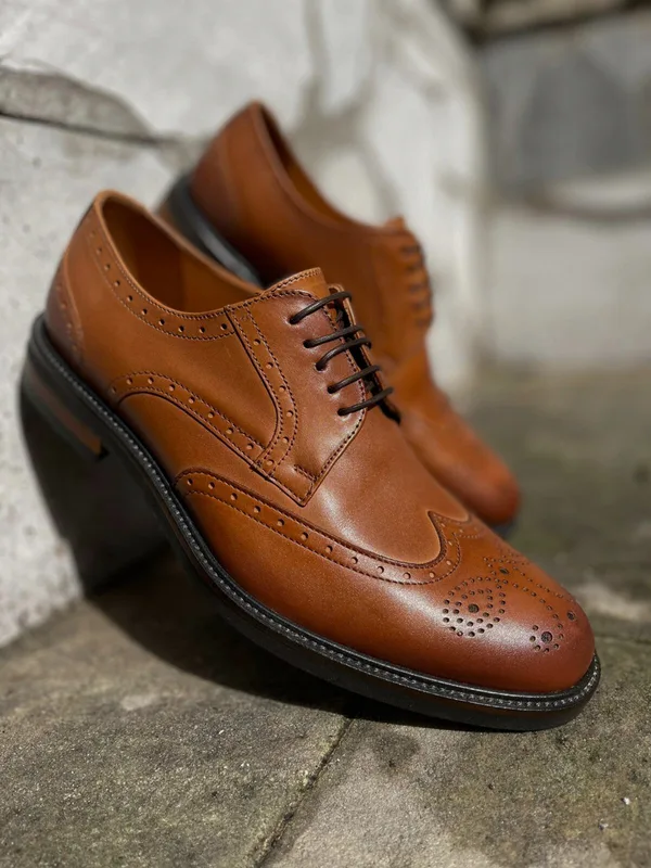 Brązowe buty klasyczne Oscar — Konopka Shoes