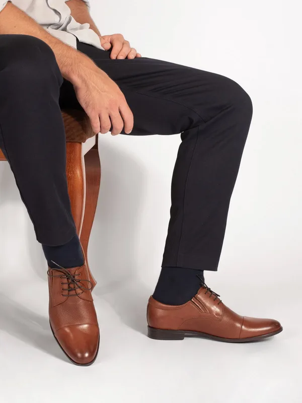Brązowe buty eleganckie Kris — Konopka Shoes