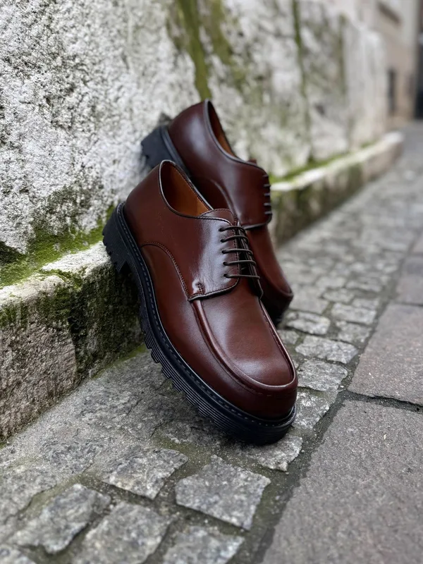Brązowe półbuty Lukas — Konopka Shoes