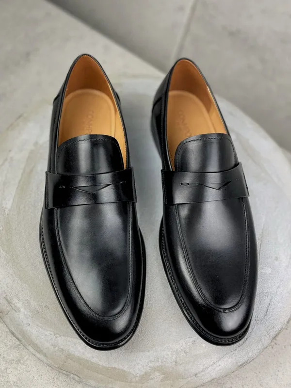 Czarne półbuty Hugo — Konopka Shoes