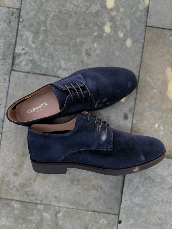 Granatowe półbuty Hugo — Konopka Shoes