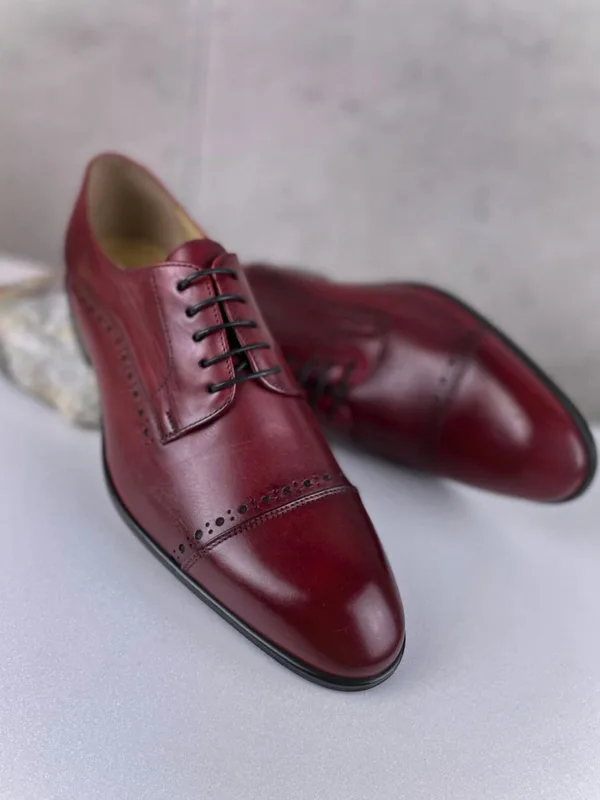 Bordowe półbuty Kevin — Konopka Shoes