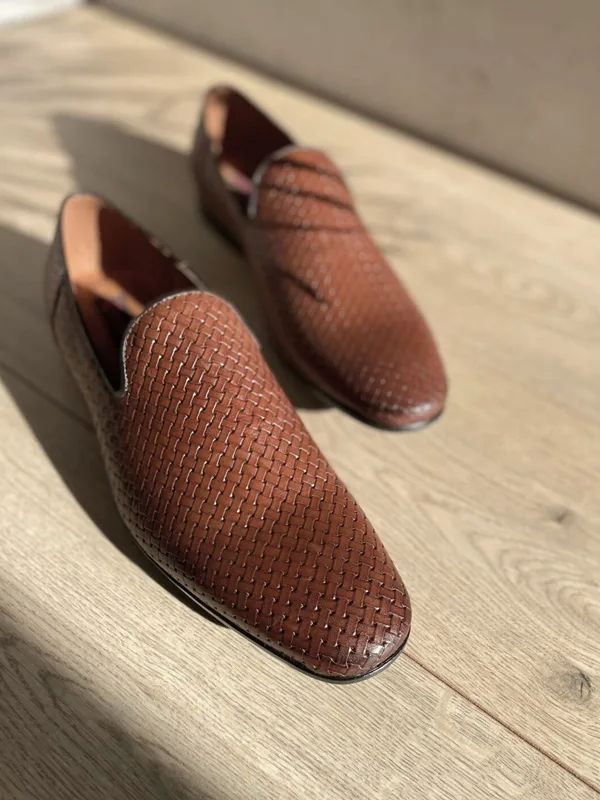 Brązowe półbuty Leonardo — Konopka Shoes