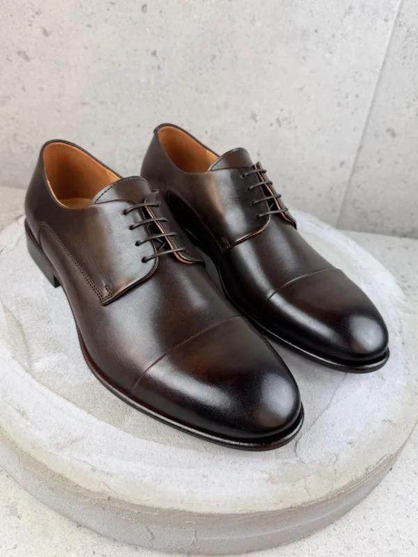 Brązowe półbuty Hektor — Konopka Shoes