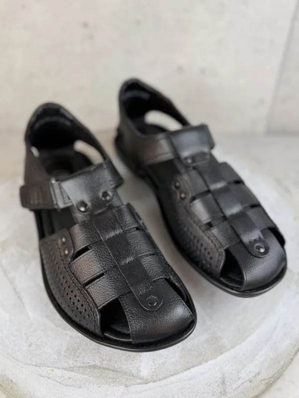 Czarne sandały Edmund — Konopka Shoes