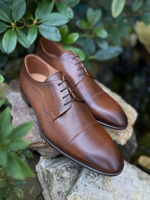 Brązowe półbuty Kevin — Konopka Shoes
