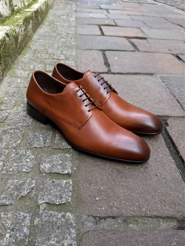 Brązowe półbuty William — Konopka Shoes