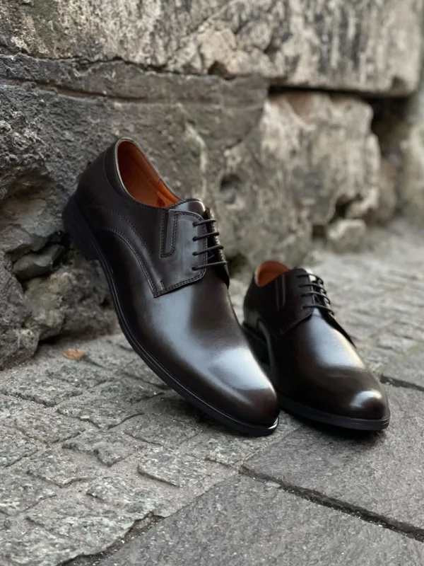 Brązowe półbuty Richard — Konopka Shoes