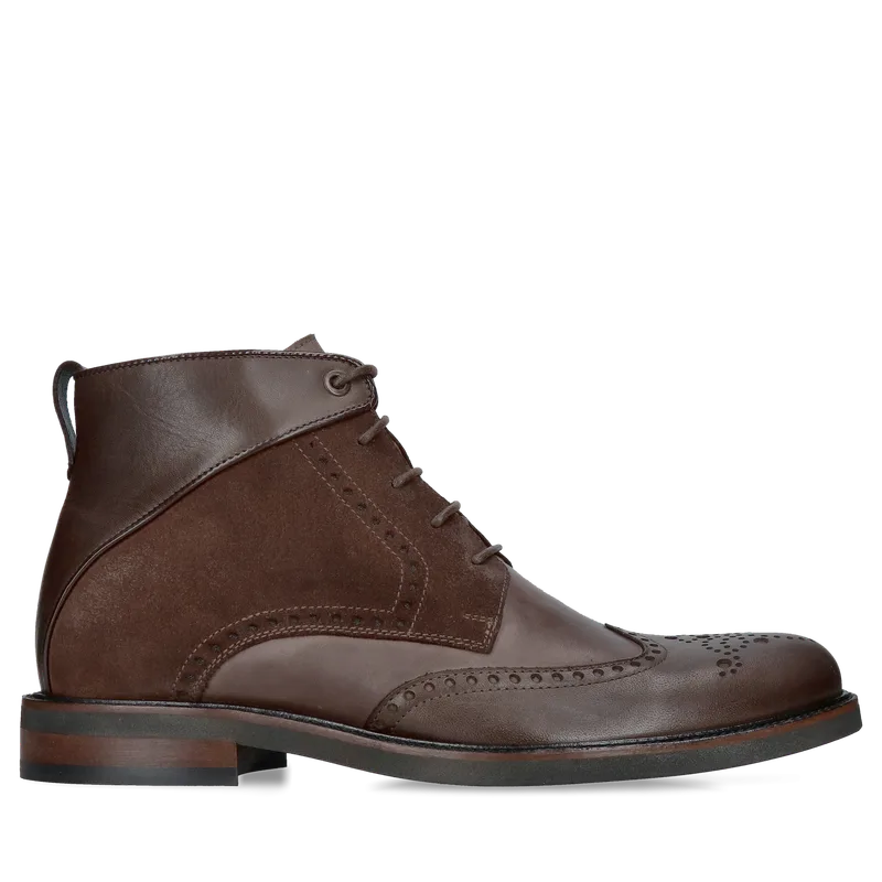 Brązowe trzewiki Enzo — Konopka Shoes