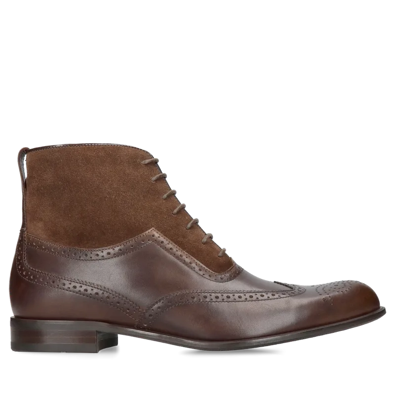 Brązowe trzewiki Karl II — Konopka Shoes