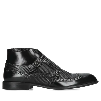 Czarne monki William II — Konopka Shoes