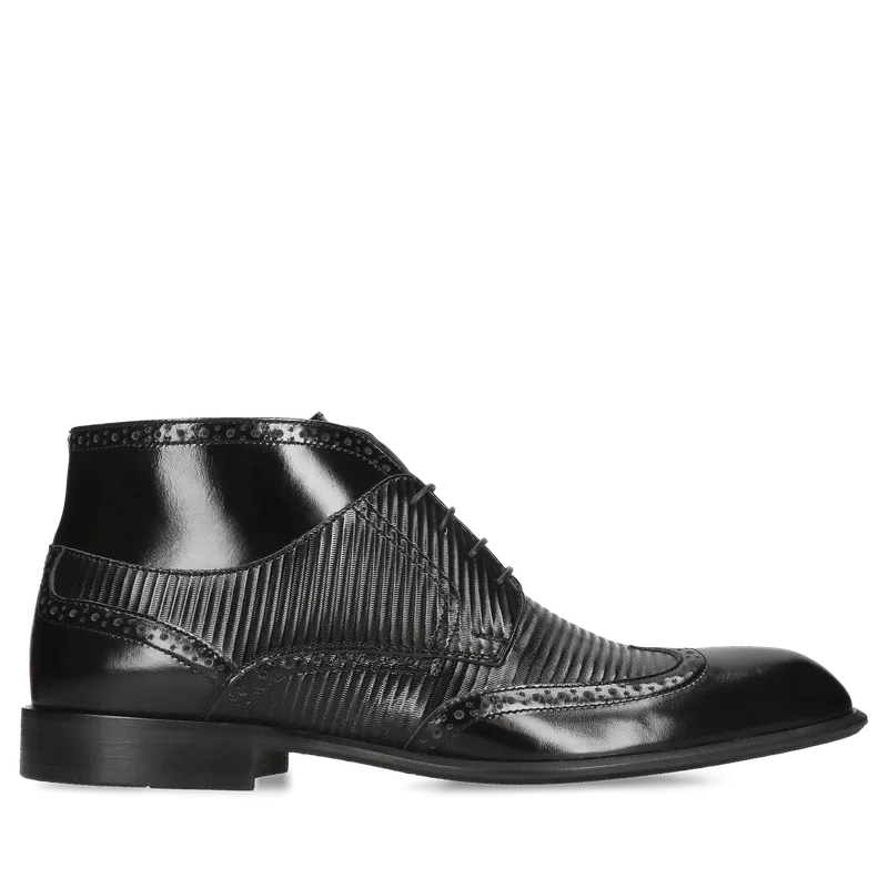 Czarne Trzewiki William II — Konopka Shoes