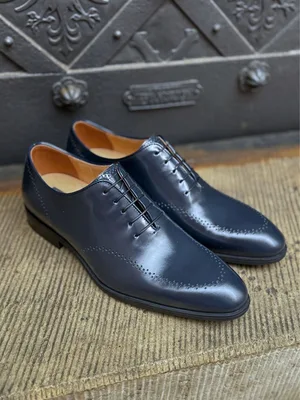 Granatowe półbuty Marco — Konopka Shoes