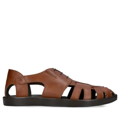 Brązowe sandały Edmund — Konopka Shoes