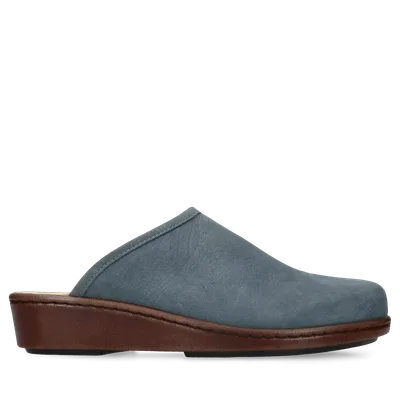 Niebieskie klapki Edmund — Konopka Shoes