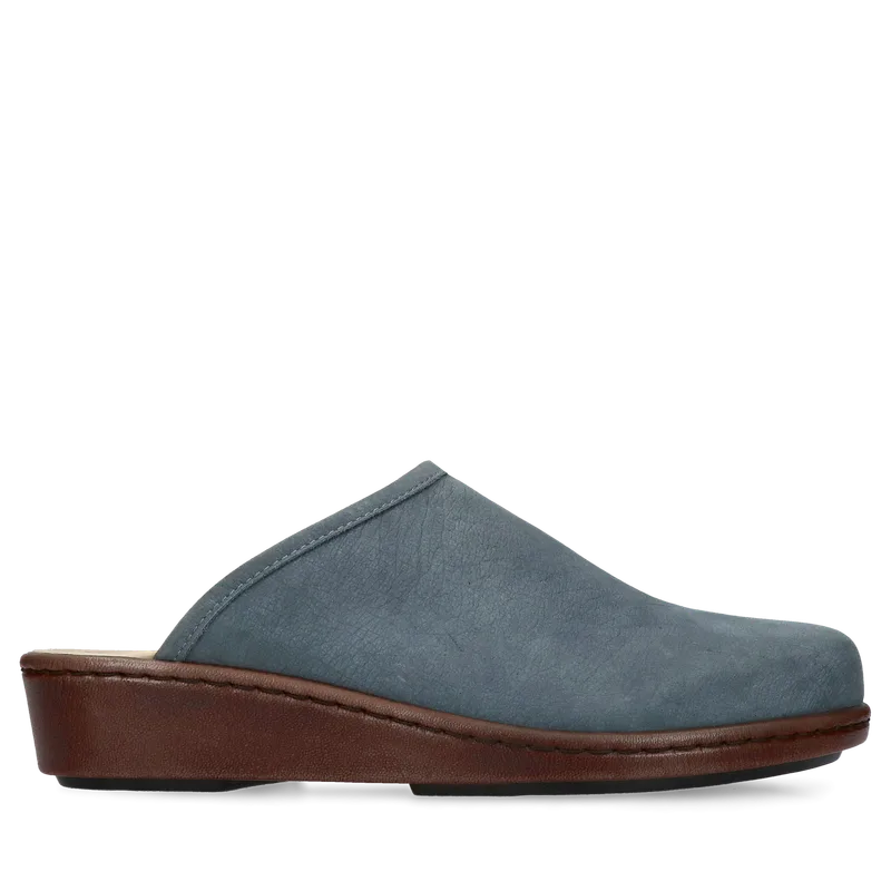 Niebieskie klapki Edmund — Konopka Shoes