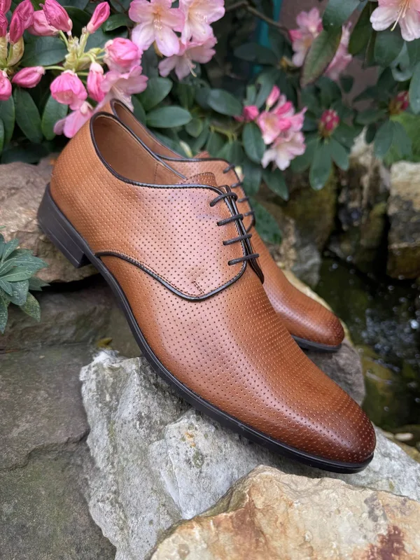 Brązowe półbuty Kris — Konopka Shoes