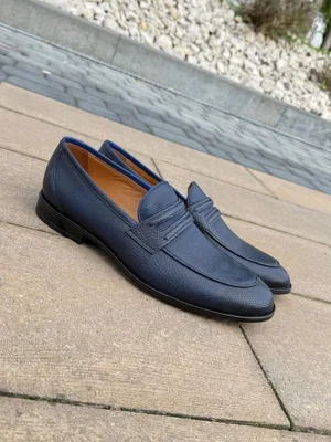 Granatowe loafersy Hugo — Konopka Shoes
