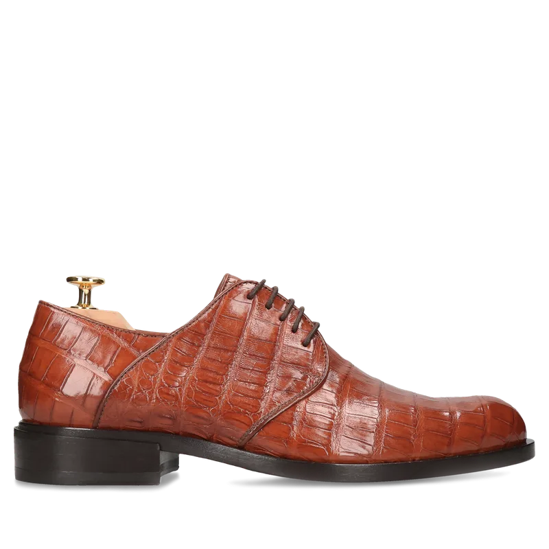 Brązowe derby Harry Gold Collection — Konopka Shoes