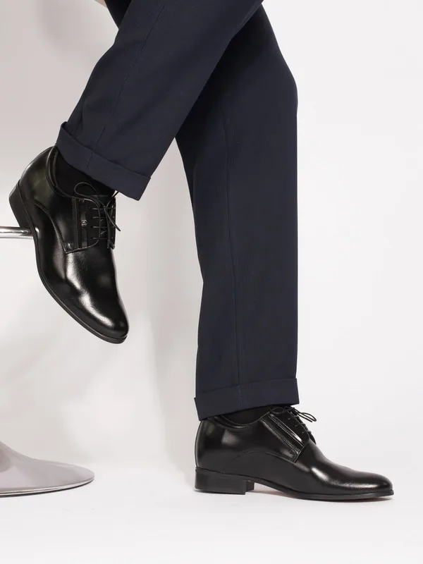 Czarne buty podwyższające Dustin +7 cm — Konopka Shoes