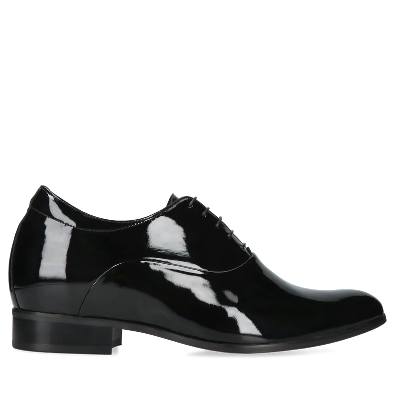 Czarne buty podwyższające Dustin + 7 cm — Konopka Shoes