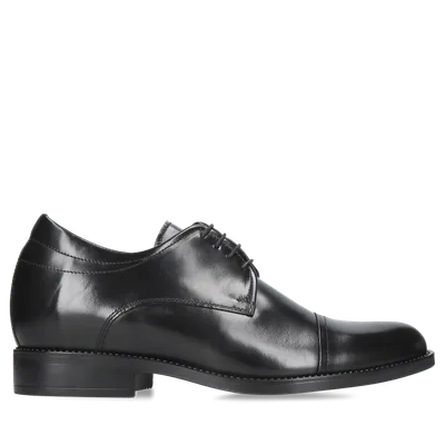 Czarne buty podwyższające Bruce +7 cm — Konopka Shoes