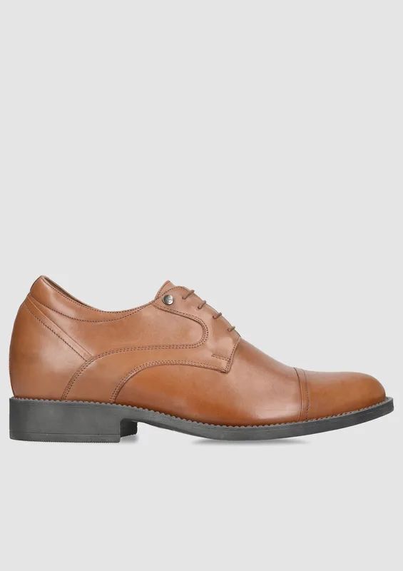 Brązowe buty podwyższające Bruce +7 cm — Konopka Shoes