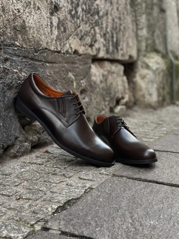 Brązowe półbuty Kellen — Konopka Shoes