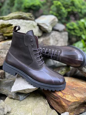 Brązowe trzewiki Aksel — Konopka Shoes
