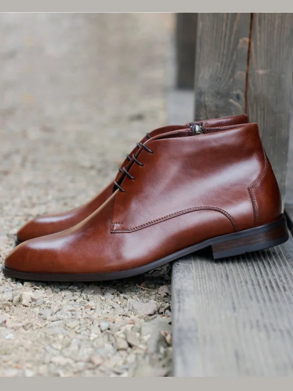 Brązowe trzewiki Sergio — Konopka Shoes