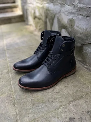 Granatowe trzewiki Jakob — Konopka Shoes