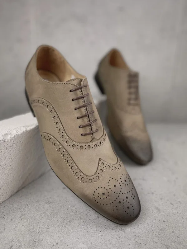 Beżowe półbuty Tommaso — Konopka Shoes