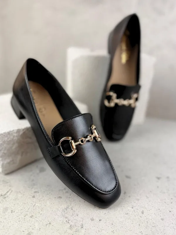 Czarne loafersy Luisa — Konopka Shoes