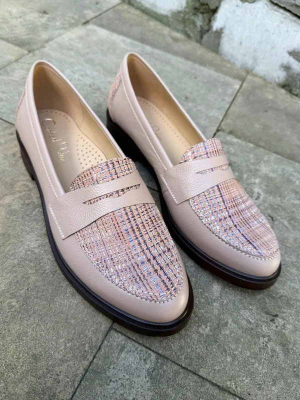 Beżowe półbuty Liliana — Konopka Shoes