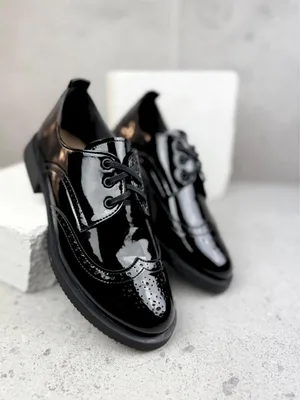 Czarne półbuty Julia — Konopka Shoes