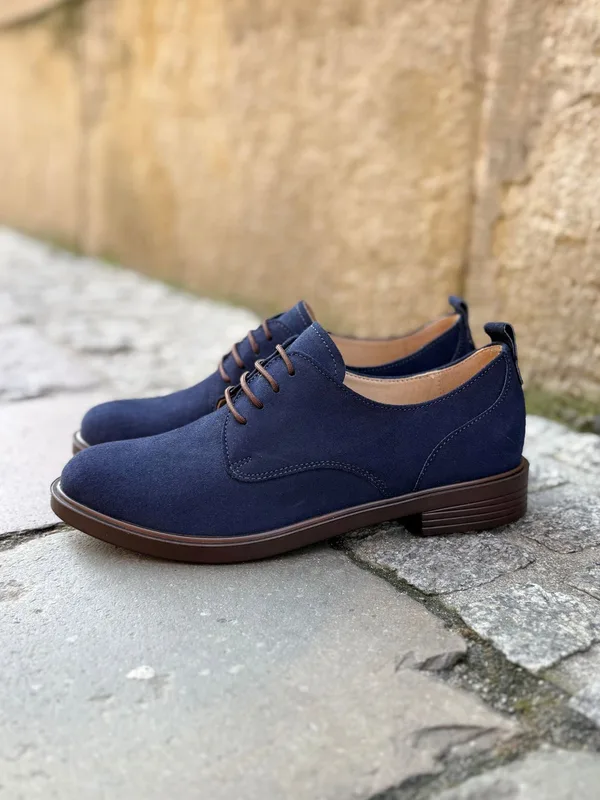 Granatowe półbuty Emma — Konopka Shoes