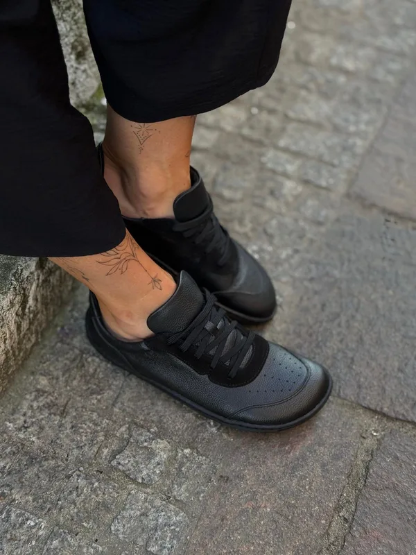 Czarne półbuty Barefoot — Konopka Shoes