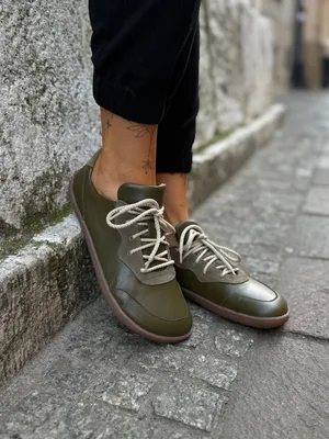 Zielone półbuty Barefoot — Konopka Shoes