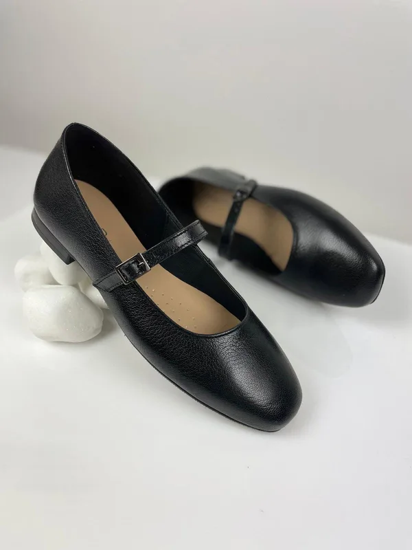 Czarne baleriny Luisa — Konopka Shoes
